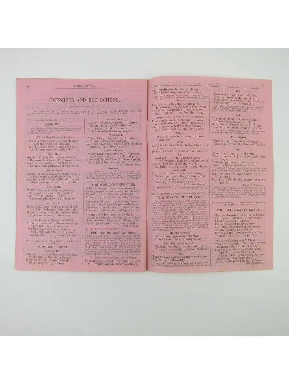 Sheet Music Christmas Service Sample Lorenz Publishing Co Dayton OH Antique 1909